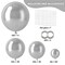 129pcs Metallic Silver Balloon Kit - Latex Balloons in Different Sizes (18, 12, 10, 5 Inches) for Birthday Parties, Graduation, Baby Showers, Weddings, Holidays, and Easter Decorations
